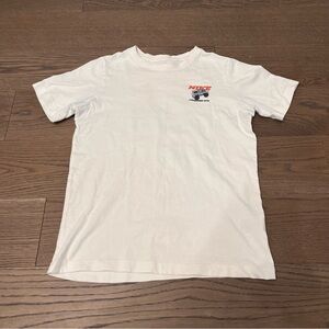 Nike White Short-Sleeve Tee with Small Chest Graphic